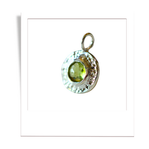 Peridot Disc Pendant