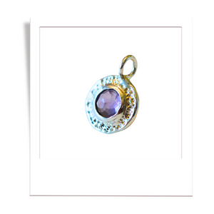 Amethyst Disc Pendant